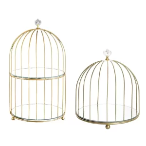 Organizador de maquillaje con jaula de pájaros, soporte de almacenamiento, exhibición de cosméticos, tocador nórdico para postres, Cupcakes, servicio de cocina, pastel para el hogar - AliExpress