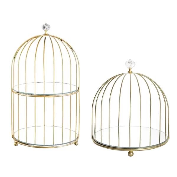 Organizador de maquillaje con jaula de pájaros, soporte de almacenamiento, exhibición de cosméticos, tocador nórdico para postres, Cupcakes, servicio de cocina, pastel para el hogar - AliExpress