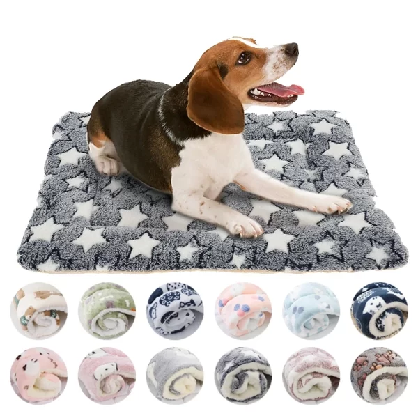 Alfombrilla de franela para dormir para mascotas, cama para perros y gatos, sofá para cachorros, colchón encantador, cojín para perros pequeños y grandes, manta para perros, suministros para mascotas - AliExpress 15
