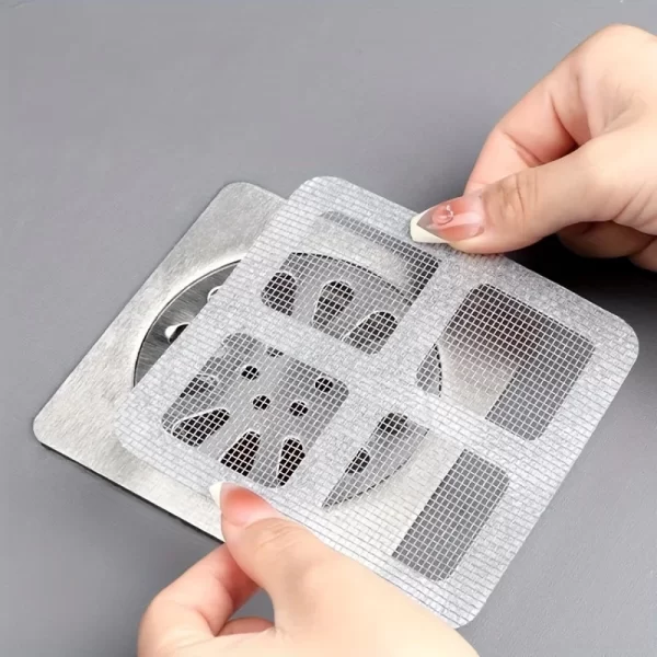 Coletores de pelo desechables para cubiertas de drenaje de ducha de malla de ducha, filtro de fregadero de suelo, pegatinas de malla, accesorios de baño - AliExpress 13 - Image 2