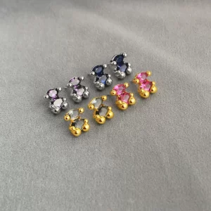 Adorables pendientes de oso multicolores, moda antienvejecimiento, versátil, estilo primavera y verano, bonitos y divertidos accesorios de joyería de China - AliExpress