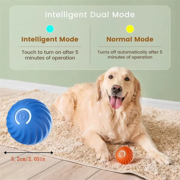 Pelota de juguete inteligente para perros, juguete interactivo electrónico para mascotas, pelota móvil USB, rebote automático para cachorros, regalo de cumpleaños, productos para gatos - AliExpress 15 - Image 5