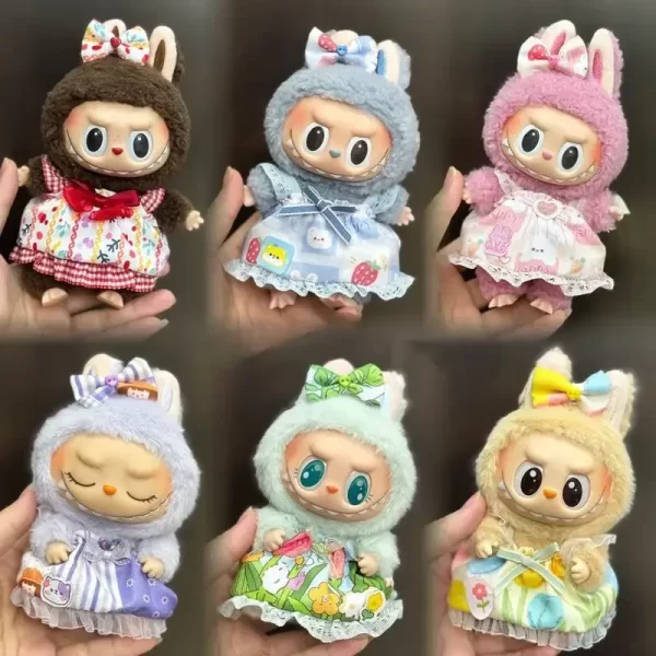 Mini ropa de muñeca de peluche, accesorios de atuendo para Corea Kpop Exo 15-17cm, conjunto de monos Labubu Idol, regalo de ropa - AliExpress - Image 2