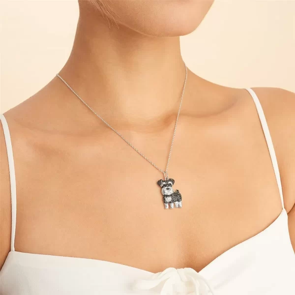 Exquisito y lindo collar con colgante de perro Schnauzer para mujer, joyería elegante para cachorros, accesorios para animales, regalo para amantes de los perros - AliExpress - Image 6