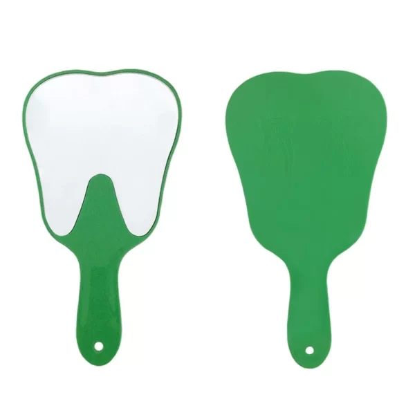 Espejo de mano irrompible de PVC con mango, espejos con forma de diente, espejo de maquillaje para examen de boca Dental, accesorios de odontología, regalo - AliExpress - Image 4