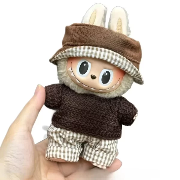 Mini ropa de muñeca de peluche, accesorios de atuendo para Corea Kpop Exo 15-17cm, conjunto de monos Labubu Idol, regalo de ropa - AliExpress - Image 4
