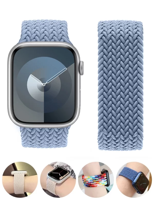 Bucle Solo trenzado para Apple watch Band 44mm 45mm 42mm 40mm 41mm 46mm pulsera correa iwatch Series Ultra 2 10 9 SE 8 7 6 5 Correa - AliExpress