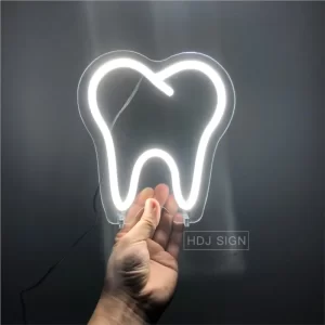 Luz de neón LED de diente, lámpara de mesa de fiesta, letrero de neón para tienda, ventana, decoración artística para habitación, luces de neón, luz nocturna colorida, decoración de habitación - AliExpress 39