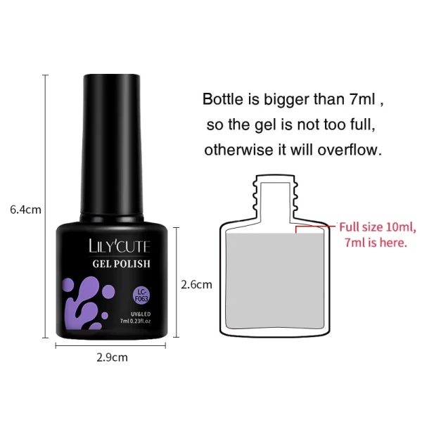 LILYCUTE 184 colores 7ML esmalte de uñas en Gel brillo semipermanente remojo Base capa superior UV LED barniz de Gel de uñas manicura artística - AliExpress 66 - Image 6