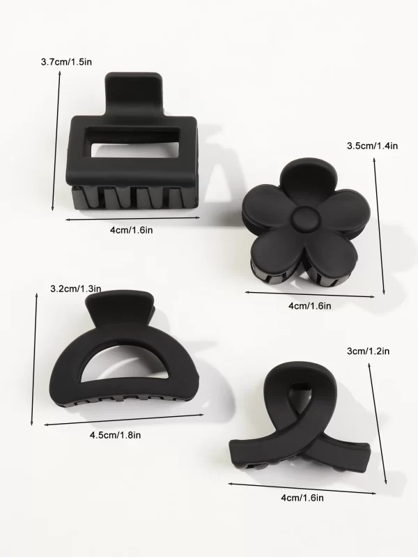 5 pinzas para el pelo con forma de flor pequeña para mujeres y niñas, pinzas de mandíbula rectangulares mate, pasadores semicirculares para cabello fino - AliExpress 200000297 - Image 5
