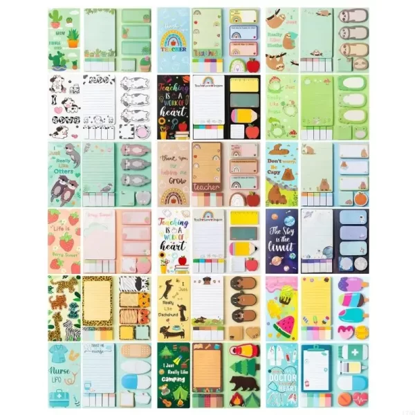 Notas adhesivas U75B, recordatorio notas autoadhesivas en calendario del ordenador portátil del refrigerador - AliExpress