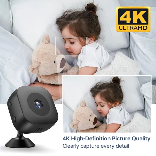 Xiaomi Mini cámara HD 4K WiFi monitoreo inalámbrico protección de seguridad Monitor remoto videocámaras videovigilancia hogar inteligente - AliExpress - Image 3
