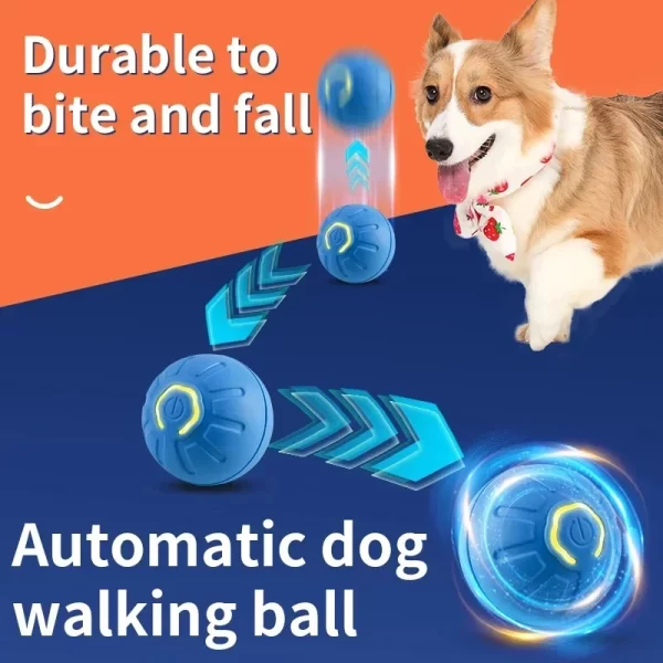 Pelota de juguete inteligente para perros, juguete interactivo electrónico para mascotas, pelota móvil USB, rebote automático para cachorros, regalo de cumpleaños, productos para gatos - AliExpress 15 - Image 2