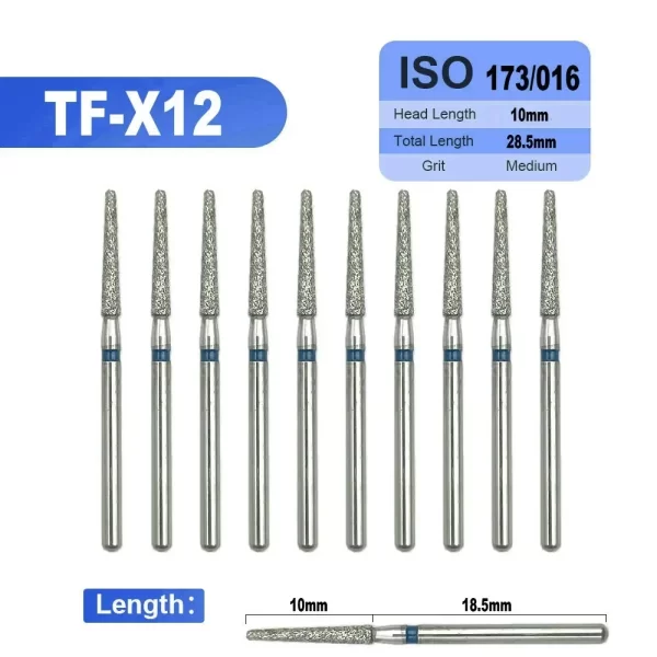 10 Uds. Taladro de fresas de diamante Dental FG 1,6mm diámetro Dental para pieza de mano de alta velocidad herramientas de odontología preparación de cavidad 78 tamaños - AliExpress 66 - Image 5
