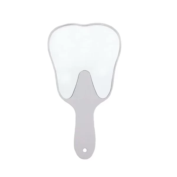 Espejo de mano irrompible de PVC con mango, espejos con forma de diente, espejo de maquillaje para examen de boca Dental, accesorios de odontología, regalo - AliExpress - Image 5