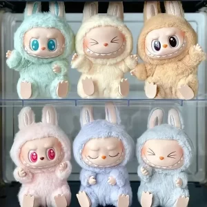LABUBU-figura de Anime de los monstruos, serie Have A Seat, muñeco colgante de PVC, modelo de juguete, llavero de réplica de monstruo Kawaii, juguete, regalo de cumpleaños