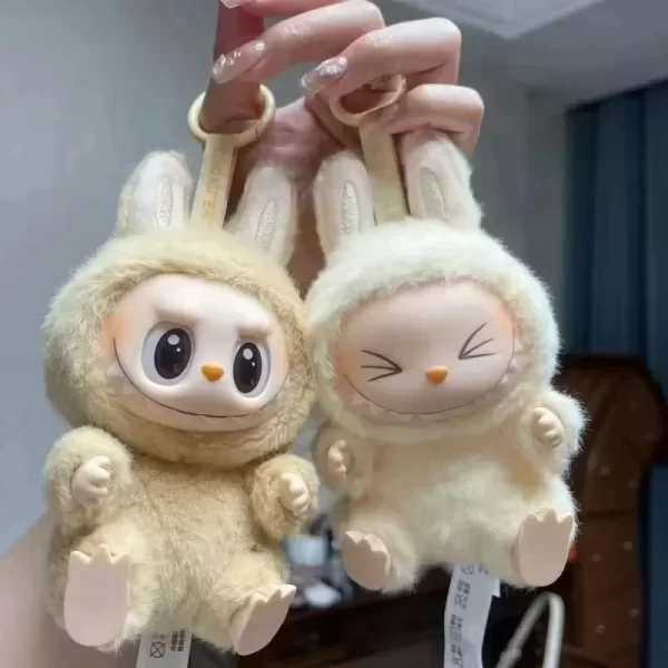 LABUBU-figura de Anime de los monstruos, serie Have A Seat, muñeco colgante de PVC, modelo de juguete, llavero de réplica de monstruo Kawaii, juguete, regalo de cumpleaños - Image 5