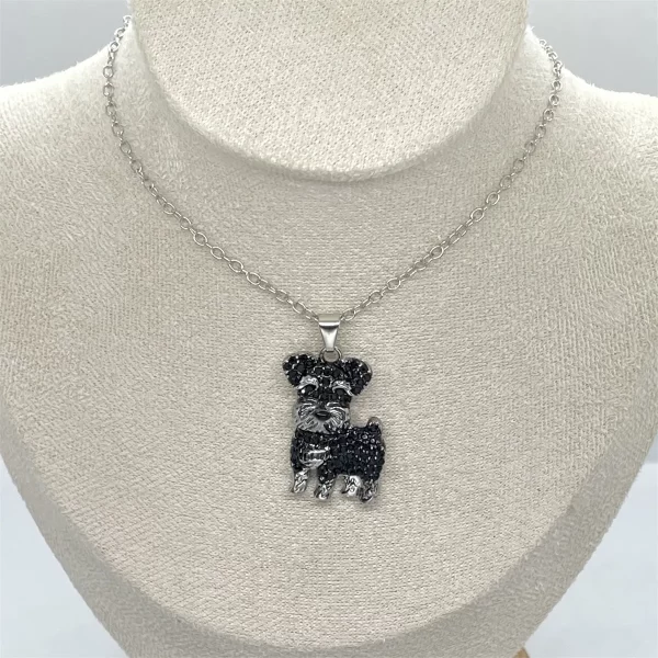 Exquisito y lindo collar con colgante de perro Schnauzer para mujer, joyería elegante para cachorros, accesorios para animales, regalo para amantes de los perros - AliExpress - Image 5