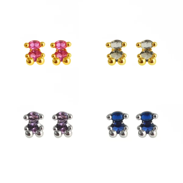 Adorables pendientes de oso multicolores, moda antienvejecimiento, versátil, estilo primavera y verano, bonitos y divertidos accesorios de joyería de China - AliExpress - Image 5