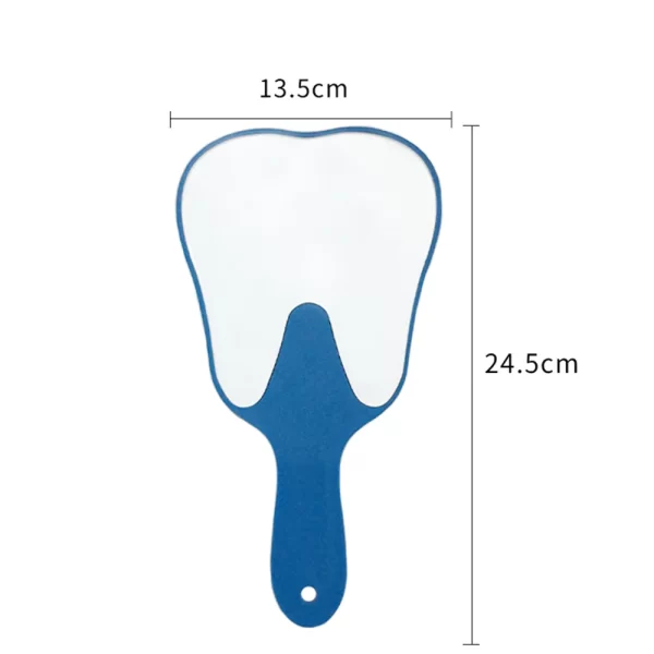 Espejo de mano irrompible de PVC con mango, espejos con forma de diente, espejo de maquillaje para examen de boca Dental, accesorios de odontología, regalo - AliExpress - Image 6