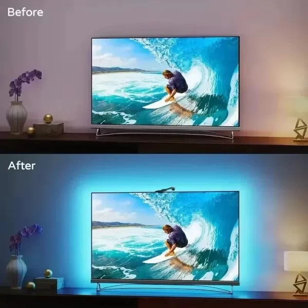 Ambilight para sincronización de retroiluminación de Tv a pantalla 3,8 M 5M 5V Usb Rgbic Led inteligente con cámara sincronizada Tv luz App Control Gaming - AliExpress - Image 5