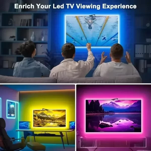 Ambilight para sincronización de retroiluminación de Tv a pantalla 3,8 M 5M 5V Usb Rgbic Led inteligente con cámara sincronizada Tv luz App Control Gaming - AliExpress - Image 6